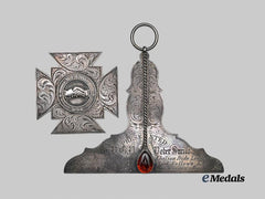 United States. Two Merit Decorations of the Order of Odd Fellows, 1873