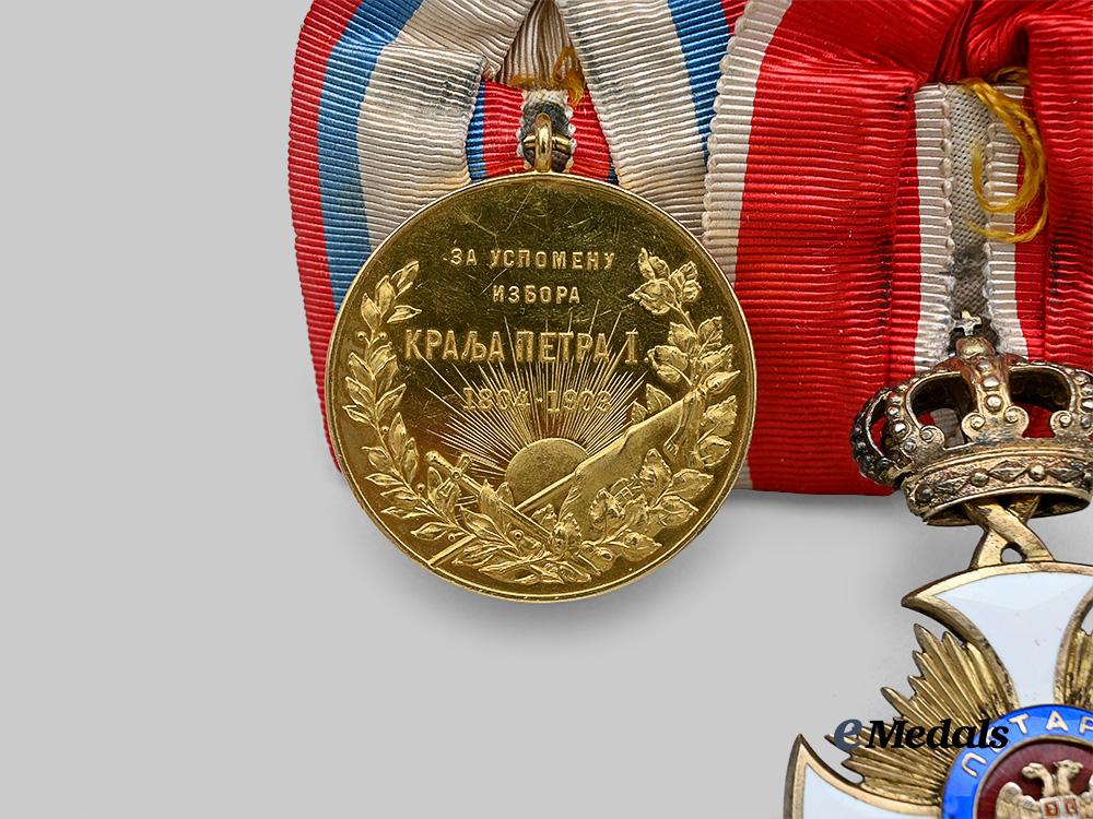 serbia,_kingdom._a_medal_bar_of_karageorge_and_gold_commemorative_medal_belonging_to_tsar_ferdinand_i_of_bulgaria_e_medals__e_u24500_7