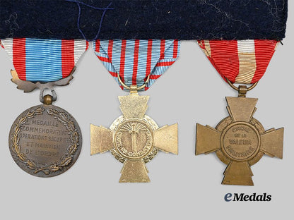 french,_republic._a_military_valour_medal_bar_of_three_decorations,_c.1960_e_medals__e_u24525_5