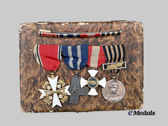 Spain, Spanish State. A Multinational Order and Medal Bar to a Distinguished Francoist Official, with Ribbon Bar and Case