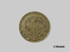 Netherlands, NSB. A Rare 1940 Commemorative Medal, Bronze Grade, Recipient-Named Example