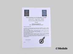 Italy, Social Republic. A Rare Battaglione Moschettieri delle Alpi Cap Badge, with Certificate of Authenticity