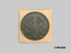 Netherlands, NSB. A Rare 1940 Commemorative Medal, Bronze Grade, with Case