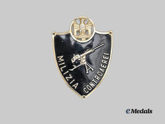 Italy, Kingdom. An MVSN Anti-Aircraft Unit Sleeve Shield