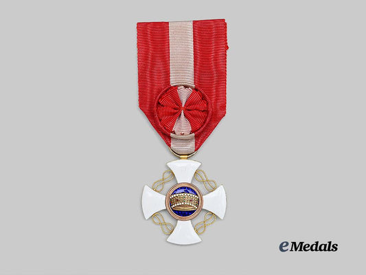 italy,_kingdom._an_order_of_the_crown_of_italy,_officer’s_cross,_in_gold_e_medals__e_u24625_2