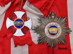 Italy, Kingdom. An Order of the Crown, Grand Cross Set in Gold, by Cravanzola