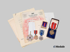Romania, Kingdom. A Lot of Decorations and Documents to Romanian Diplomat George Stoicescue, Stationed in Japan, 1930s