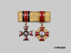 Russia, Imperia. A Superb Gold Miniature Pairing, c.1870