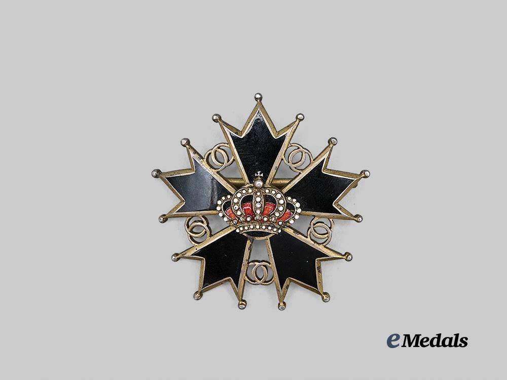 romania,_kingdom._a7_year_service_badge_of_the_mounted_guard_regiment,_german_made_e_medals__e_u25115_2