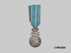 Romania, Kingdom. A Medal Of Aeronautical Virtue, Second Class Silver Grade With Swords & Crown