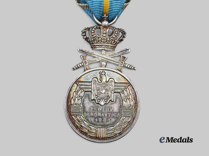 romania,_kingdom._a_medal_of_aeronautical_virtue,_second_class_silver_grade_with_swords&_crown_e_medals__e_u25125_5