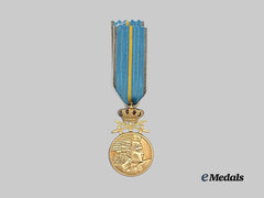 Romania, Kingdom. A Medal Of Aeronautical Virtue, First Class Gold Grade With Swords & Crown