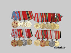 Russia, Soviet Union. A Lot of Four Medal Bars