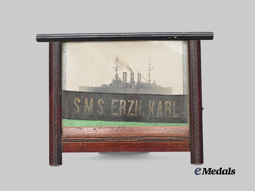 austria,_empire._a_period_framed_photo_of_s._m._s._erzherzog_karl_with_ribbon_tally_e_medals__e_u25214_2