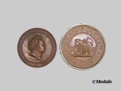 Austria, Empire. A Pair of 19th Century Table Medals