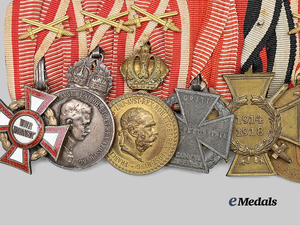 austria,_imperial._a_ten_piece_medal_bar_for_first_war_service_e_medals__e_u25293_4
