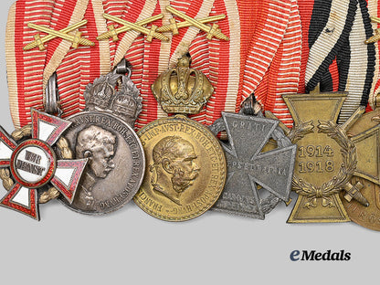 austria,_imperial._a_ten_piece_medal_bar_for_first_war_service_e_medals__e_u25293_4