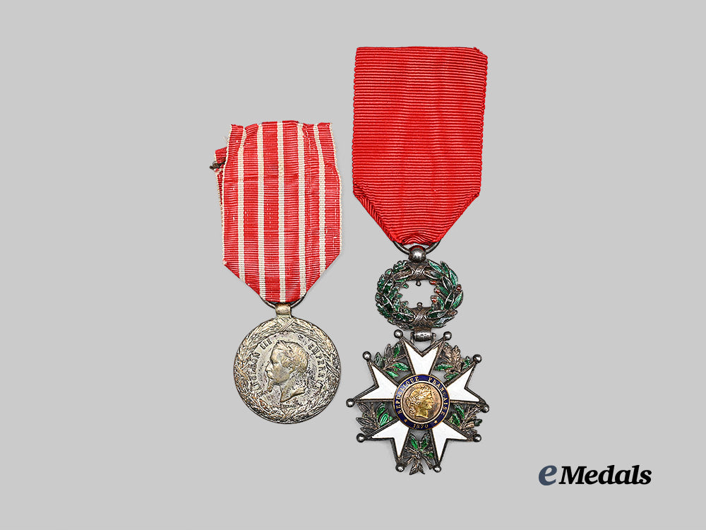france,_third_republic._a_legion_of_honour,_knight_and_a_medal_of_the1859_italian_campaign_e_medals__e_u25328_2