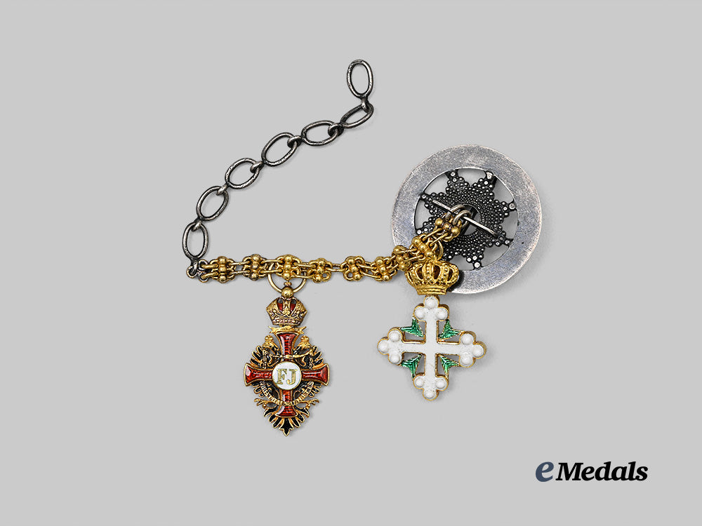 austria,_imperial._a_miniature_chain_with_an_italian_st._maurice&_st._lazarus_and_order_of_franz_joseph,_in_gold,_c.1900_e_medals__e_u25336_2
