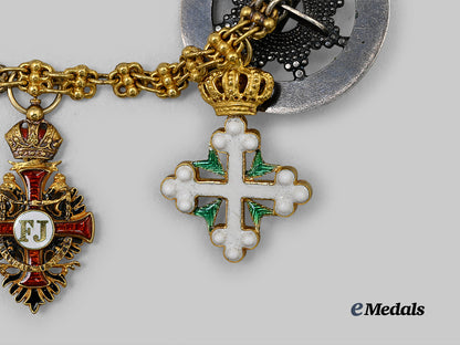 austria,_imperial._a_miniature_chain_with_an_italian_st._maurice&_st._lazarus_and_order_of_franz_joseph,_in_gold,_c.1900_e_medals__e_u25336_3