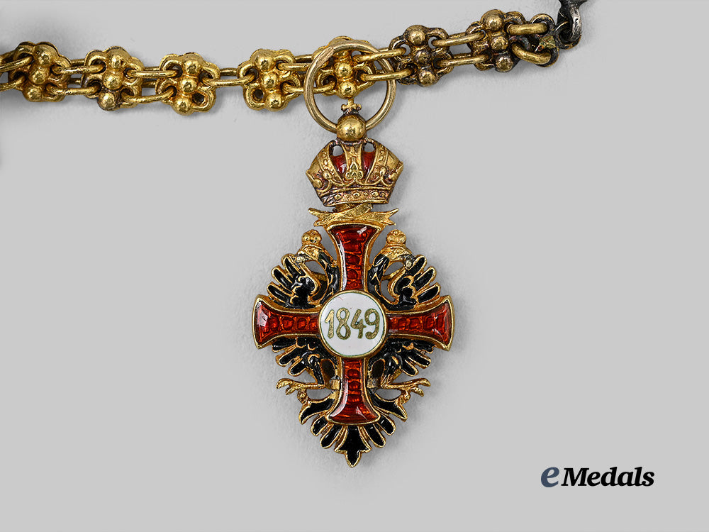 austria,_imperial._a_miniature_chain_with_an_italian_st._maurice&_st._lazarus_and_order_of_franz_joseph,_in_gold,_c.1900_e_medals__e_u25336_7