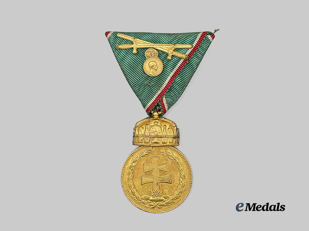 hungary,_kingdom._a_signum_laudis_medal,_military_division_with_second_award_e_medals__e_u25352_5