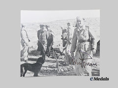 A Post War Signed Photograph Of Knight's Cross Recipient; Galland