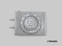A Free State Of Hesse Fire Defence Service Enlisted Man's Belt Buckle; Published Example