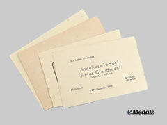Germany, SS. A Waffen-SS War Merit Cross Award Document to Unterscharführer Heinz Glaubrecht, with Documents