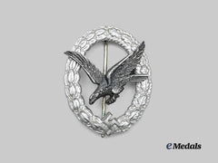 Germany, Luftwaffe. An Air Gunner Badge, Aluminum Version, by F.W. Assmann & Söhne