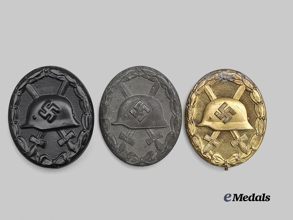 germany,_wehrmacht._a_mixed_lot_of_wound_badges,_all_grades_e_medals__g60913_2