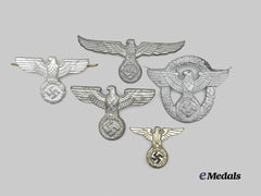 Germany, Third Reich. A Mixed Lot of Cap Eagles