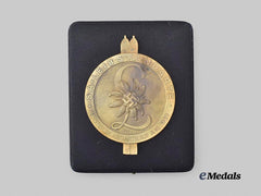 Germany, SA. A Rare SA-Leibstandarte Downhill Skiing Champion’s Plaque, with Case