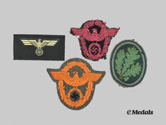 Germany, Third Reich. A Mixed Lot of Uniform Insignia for Military and Police Personnel