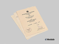 Germany, Heer. A Lot of Award Documents to Obergefreiter Heinz Tafelstein, Raupenschlepper Ost