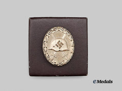 Germany, Wehrmacht. A Silver Grade Wound Badge, with Case, by Carl Wild