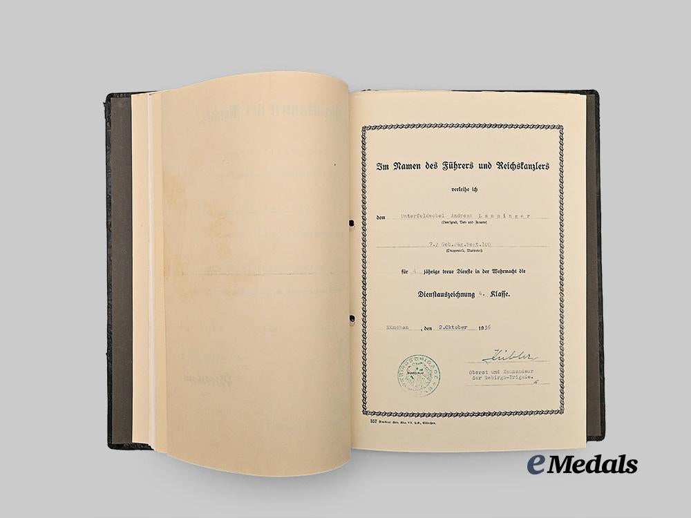 germany,_heer._a_private_wartime_photos_album_with_documents_to_andreas_lamminger,_gebirgs-_jäger-_regiment98_e_medals__g61117_3