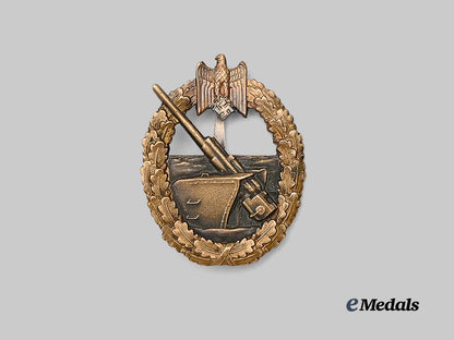 germany,_kriegsmarine._a_coastal_artillery_war_badge,_refurbished_example,_by_c._e._juncker_e_medals__g61205_2
