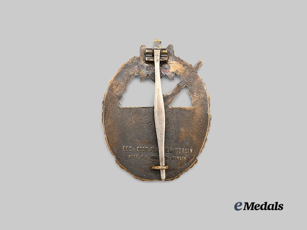 germany,_kriegsmarine._a_coastal_artillery_war_badge,_refurbished_example,_by_c._e._juncker_e_medals__g61205_3