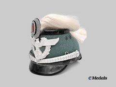 Germany, Ordnungspolizei. A Schutzpolizei Shako for Officer Ranks, with Parade Plume