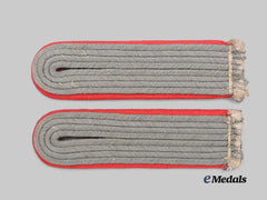 Germany, Heer. A Set of Panzer Troops Leutnant Shoulder Boards