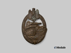 Germany, Wehrmacht. A Panzer Assault Badge, Bronze Grade, by Hermann Aurich