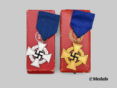 Germany, Third Reich. A Pair of Civil Service Long Service Awards, with Cases