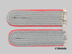 Germany, Heer. A Set of Panzer Troops Leutnant Shoulder Boards