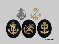 Germany, Kriegsmarine. A Lot of Trade Specialist Sleeve Insignia