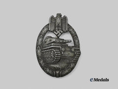 Germany, Wehrmacht. A Panzer Assault Badge, Bronze Grade, by Fritz Zimmermann
