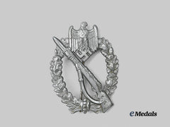 Germany, Wehrmacht. An Infantry Assault Badge, Silver Grade, Late-War Example by E. Ferdinand Wiedmann