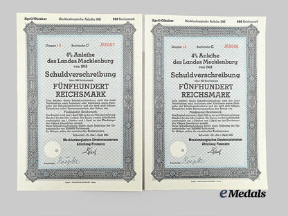 germany,_third_reich._a_lot_of_wartime_bonds_issued_by_the_state_of_mecklenburg_e_medals__g61623_11