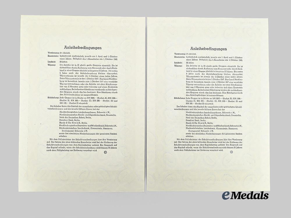 germany,_third_reich._a_lot_of_wartime_bonds_issued_by_the_state_of_mecklenburg_e_medals__g61623_12