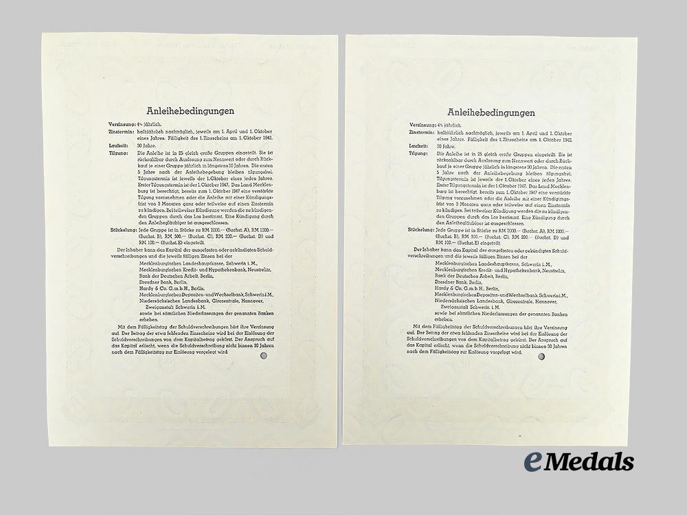 germany,_third_reich._a_lot_of_wartime_bonds_issued_by_the_state_of_mecklenburg_e_medals__g61623_16